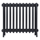 Grace - Astral Grey Dark Cast Iron Column Radiator H600mm x W696mm 4 Column - Wall Hung