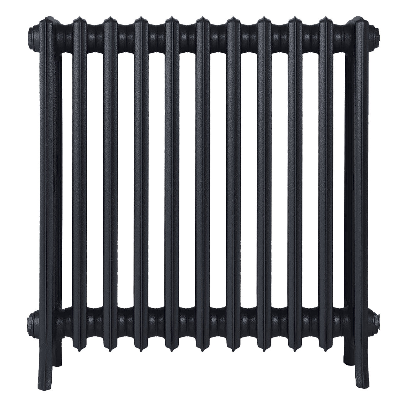 Grace - Astral Grey Dark Cast Iron Column Radiator H700mm x W696mm 4 Column - Wall Hung