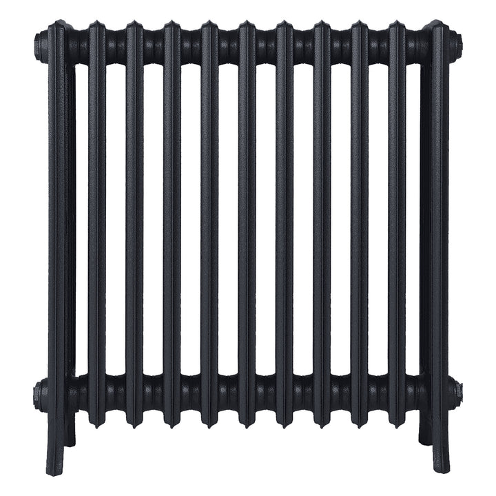Grace - Astral Grey Dark Cast Iron Column Radiator H700mm x W696mm 4 Column - Wall Hung