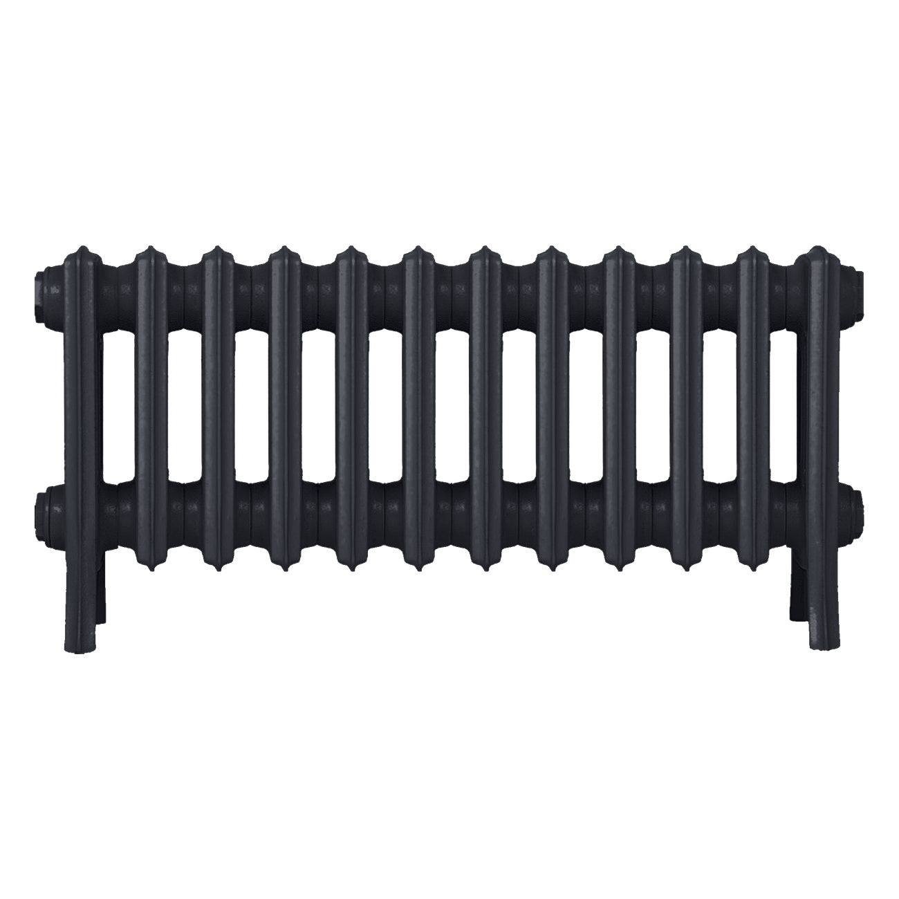 Grace - Astral Grey Dark Cast Iron Column Radiator H300mm x W756mm 4 Column - Wall Hung
