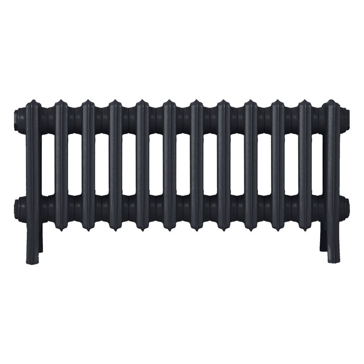 Grace - Astral Grey Dark Cast Iron Column Radiator H300mm x W756mm 4 Column - Wall Hung