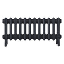 Grace - Astral Grey Dark Cast Iron Column Radiator H300mm x W756mm 4 Column - Wall Hung