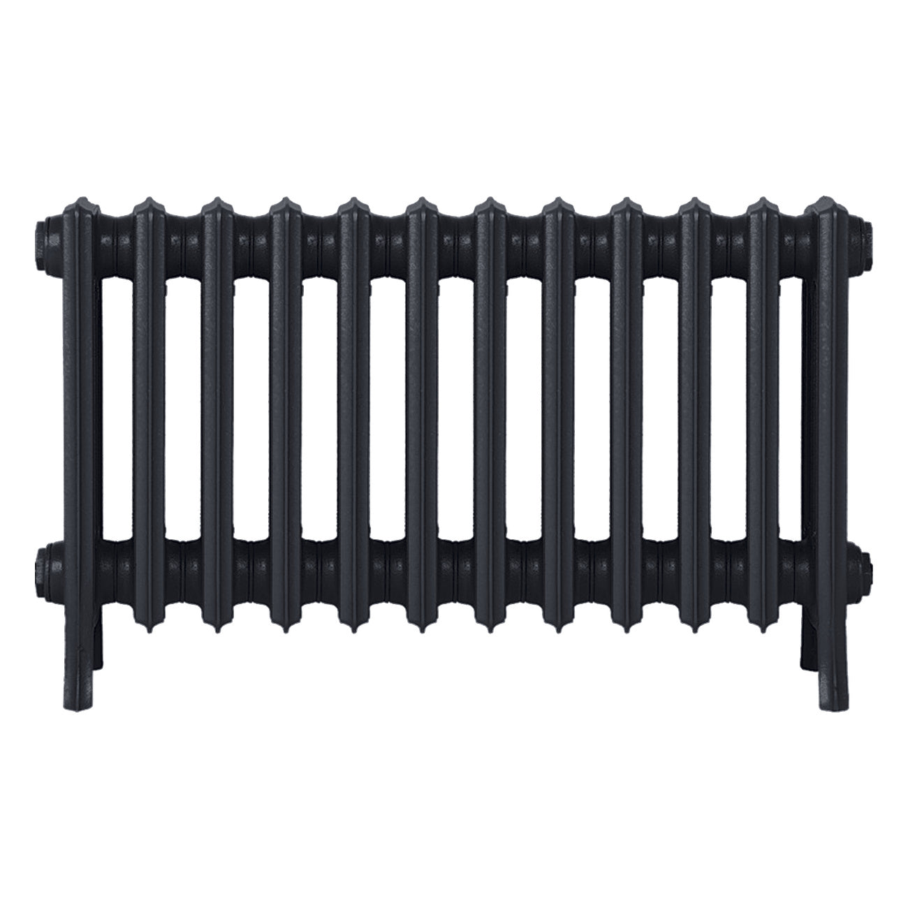 Grace - Astral Grey Dark Cast Iron Column Radiator H450mm x W756mm 4 Column - Wall Hung