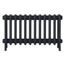 Grace - Astral Grey Dark Cast Iron Column Radiator H450mm x W756mm 4 Column - Wall Hung