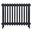 Grace - Astral Grey Dark Cast Iron Column Radiator H650mm x W756mm 4 Column - Floor Standing