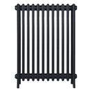 Grace - Astral Grey Dark Cast Iron Column Radiator H950mm x W756mm 4 Column - Floor Standing