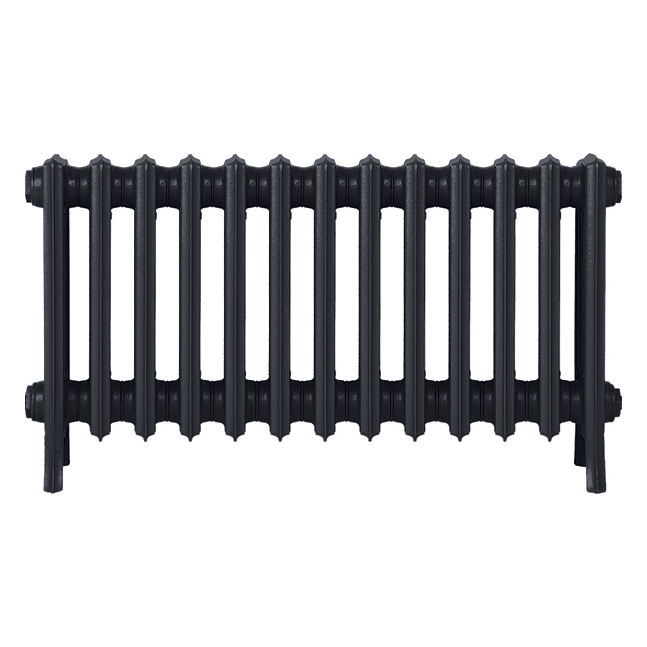 Grace - Astral Grey Dark Cast Iron Column Radiator H450mm x W817mm 4 Column - Wall Hung