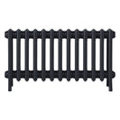 Grace - Astral Grey Dark Cast Iron Column Radiator H450mm x W817mm 4 Column - Wall Hung