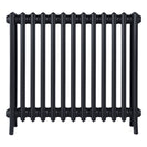Grace - Astral Grey Dark Cast Iron Column Radiator H700mm x W817mm 4 Column - Wall Hung