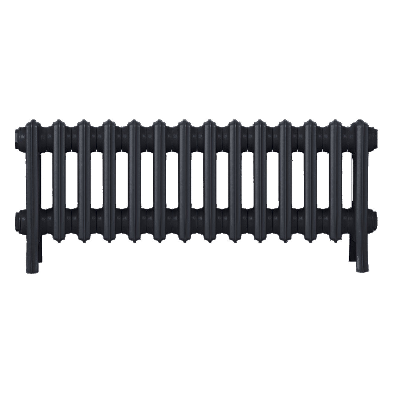 Grace - Astral Grey Dark Cast Iron Column Radiator H300mm x W877mm 4 Column - Wall Hung