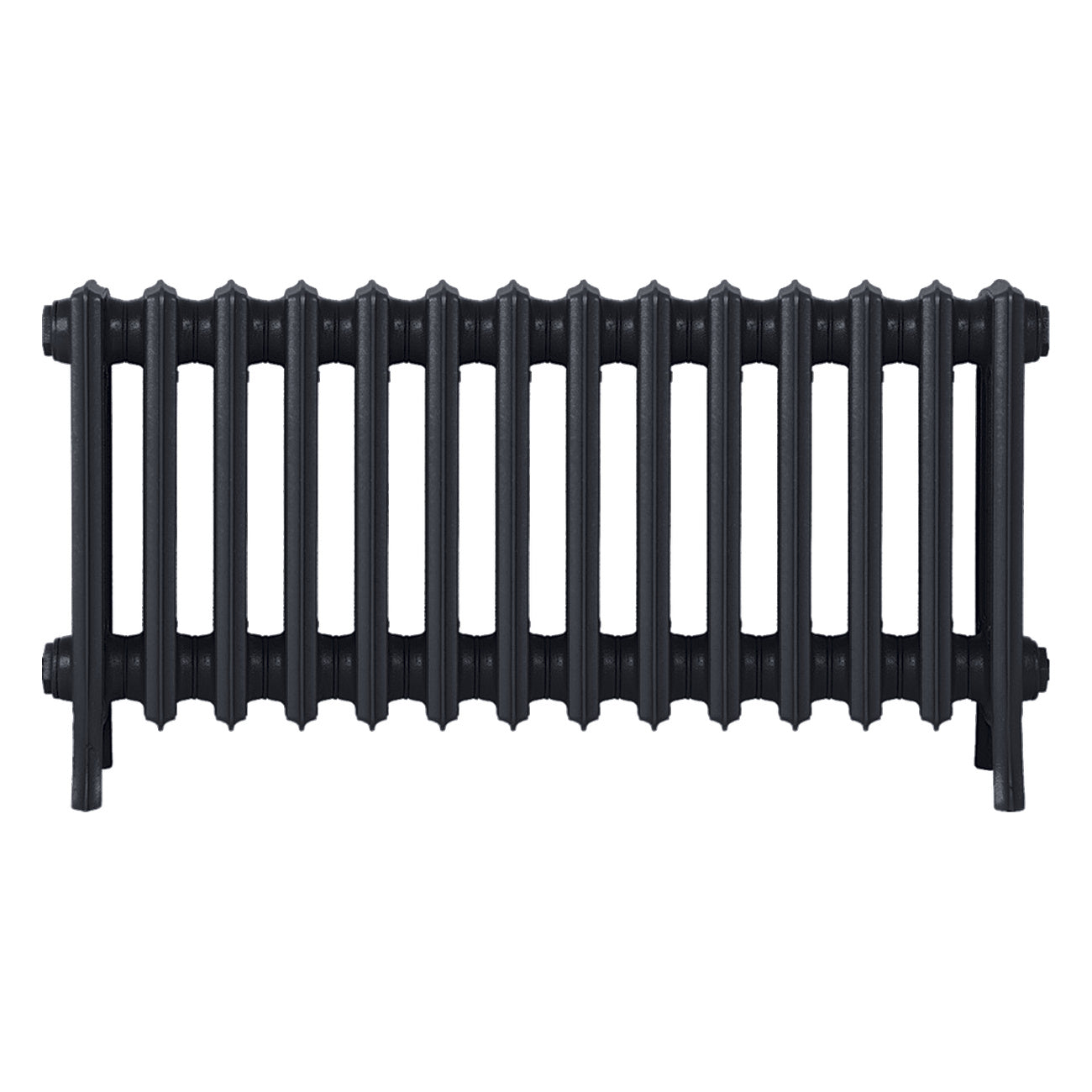 Grace - Astral Grey Dark Cast Iron Column Radiator H450mm x W877mm 4 Column - Wall Hung
