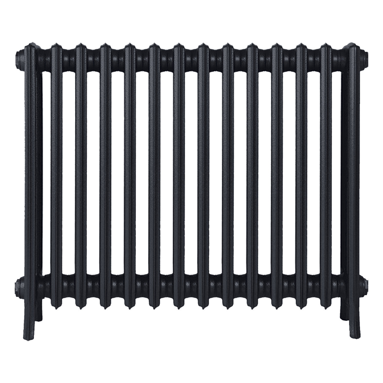 Grace - Astral Grey Dark Cast Iron Column Radiator H700mm x W877mm 4 Column - Wall Hung