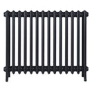 Grace - Astral Grey Dark Cast Iron Column Radiator H700mm x W877mm 4 Column - Wall Hung