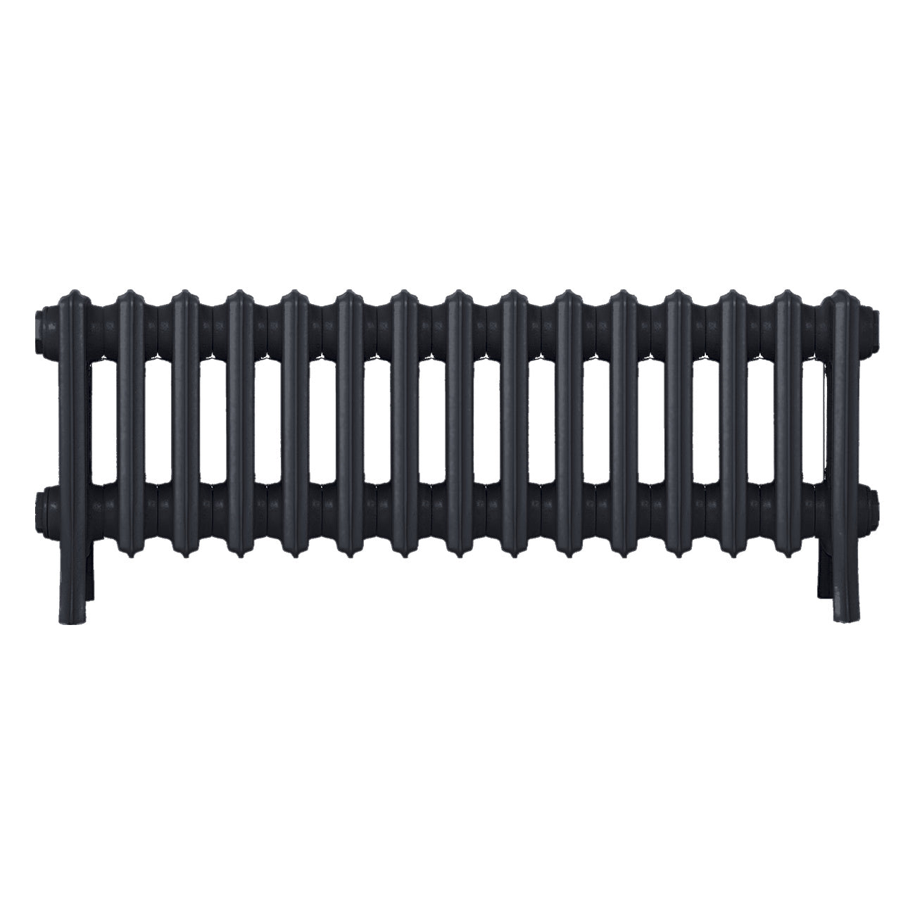 Grace - Astral Grey Dark Cast Iron Column Radiator H300mm x W938mm 4 Column - Wall Hung