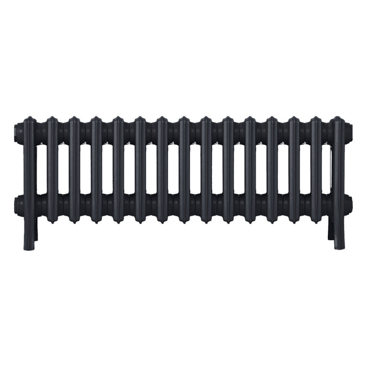 Grace - Astral Grey Dark Cast Iron Column Radiator H300mm x W938mm 4 Column - Wall Hung