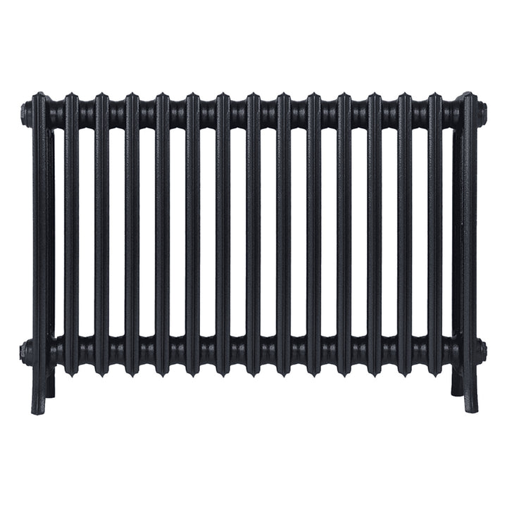 Grace - Astral Grey Dark Cast Iron Column Radiator H600mm x W938mm 4 Column - Wall Hung