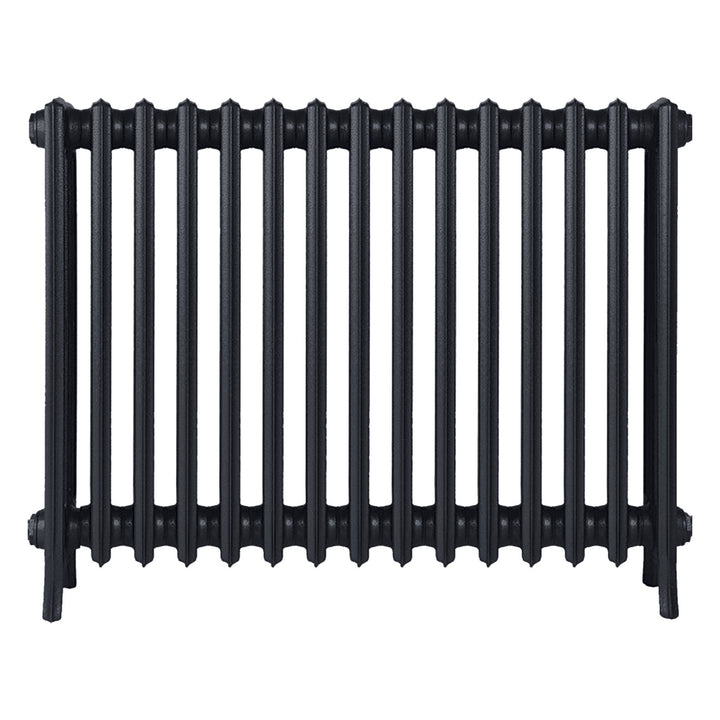 Grace - Astral Grey Dark Cast Iron Column Radiator H700mm x W938mm 4 Column - Wall Hung