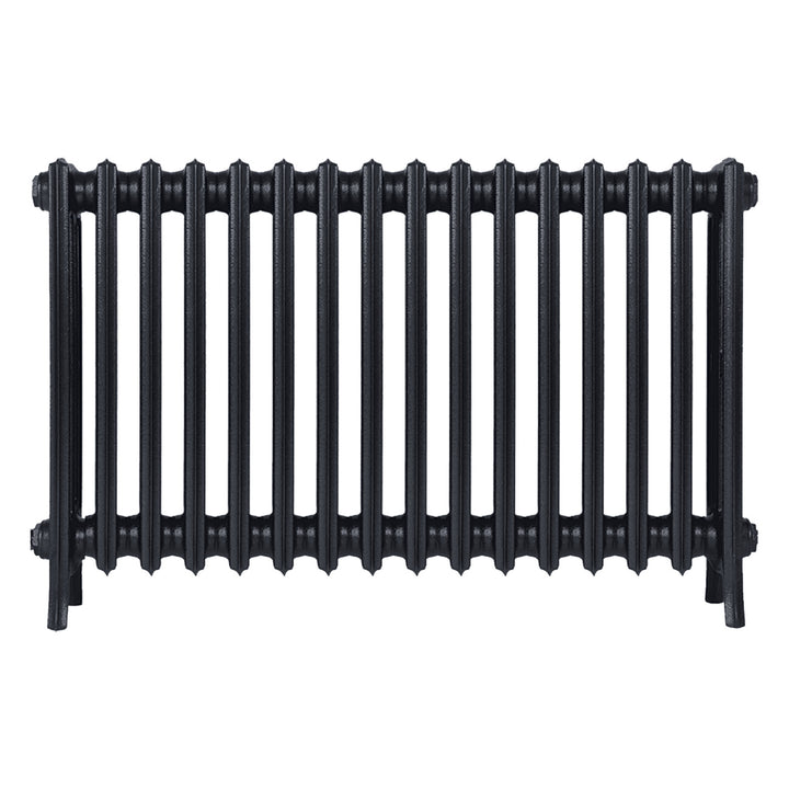 Grace - Astral Grey Dark Cast Iron Column Radiator H600mm x W998mm 4 Column - Wall Hung