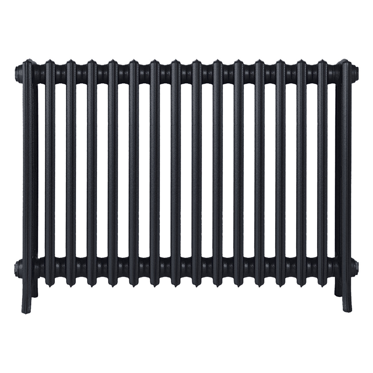 Grace - Astral Grey Dark Cast Iron Column Radiator H700mm x W998mm 4 Column - Wall Hung