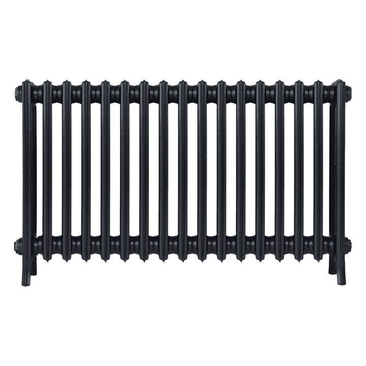 Grace - Astral Grey Dark Cast Iron Column Radiator H650mm x W1059mm 4 Column - Floor Standing