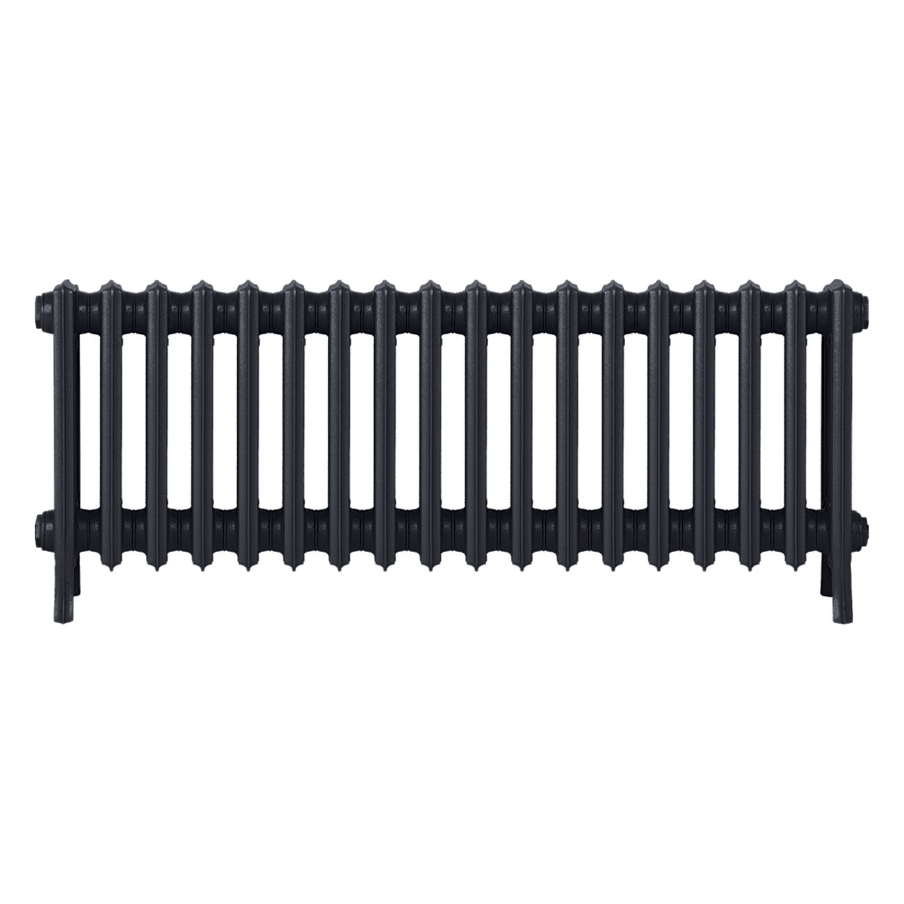 Grace - Astral Grey Dark Cast Iron Column Radiator H450mm x W1119mm 4 Column - Wall Hung