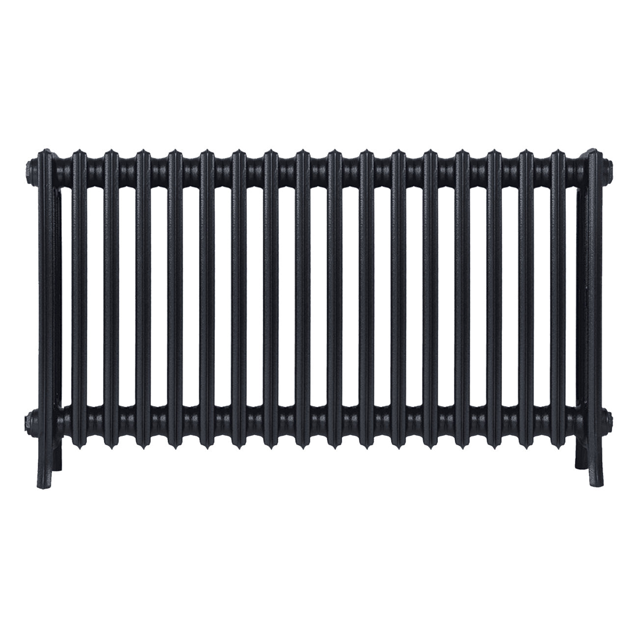 Grace - Astral Grey Dark Cast Iron Column Radiator H650mm x W1119mm 4 Column - Floor Standing