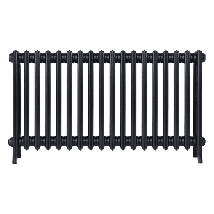 Grace - Astral Grey Dark Cast Iron Column Radiator H650mm x W1119mm 4 Column - Floor Standing