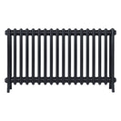 Grace - Astral Grey Dark Cast Iron Column Radiator H650mm x W1119mm 4 Column - Floor Standing