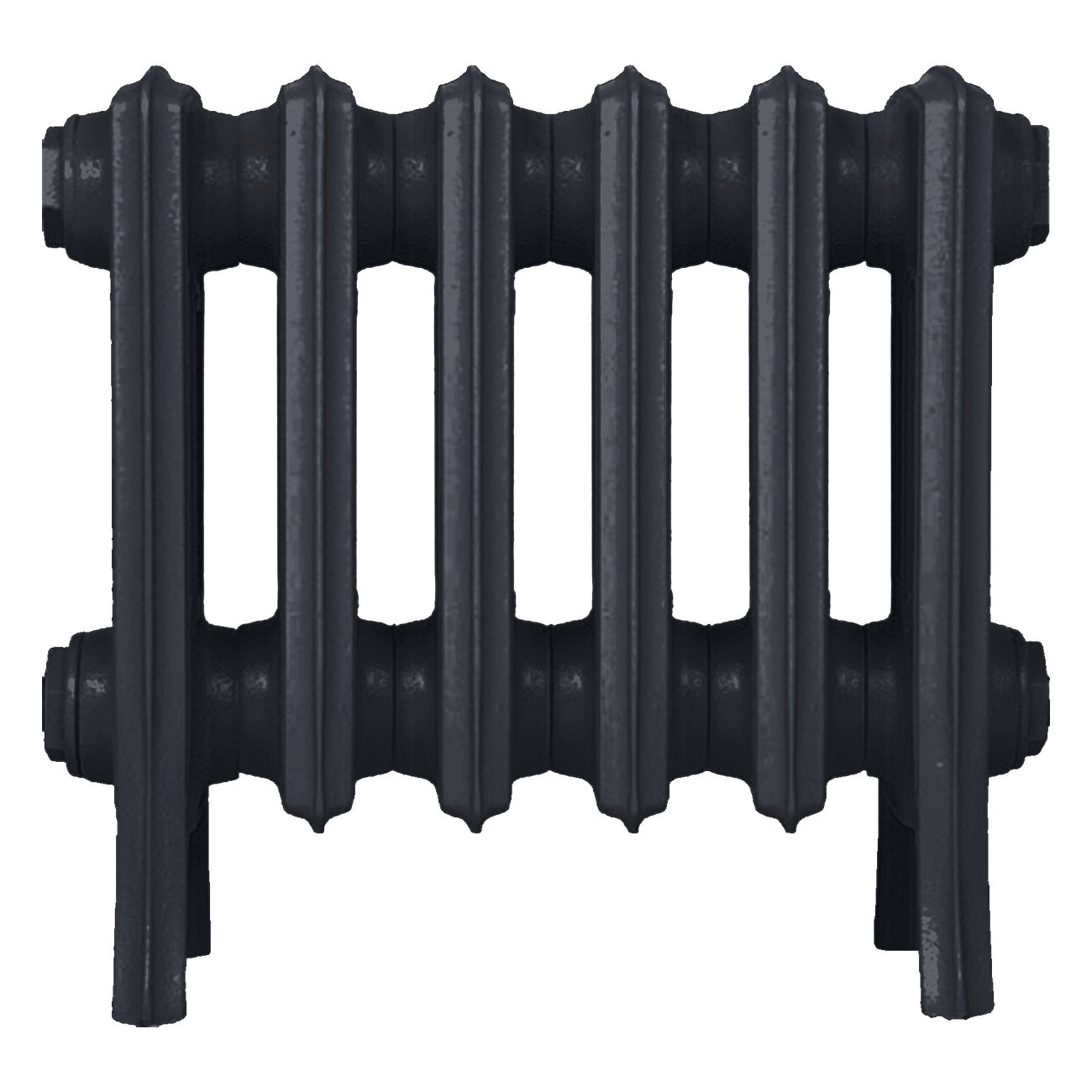 Grace - Astral Grey Dark Cast Iron Column Radiator H300mm x W393mm 4 Column - Wall Hung