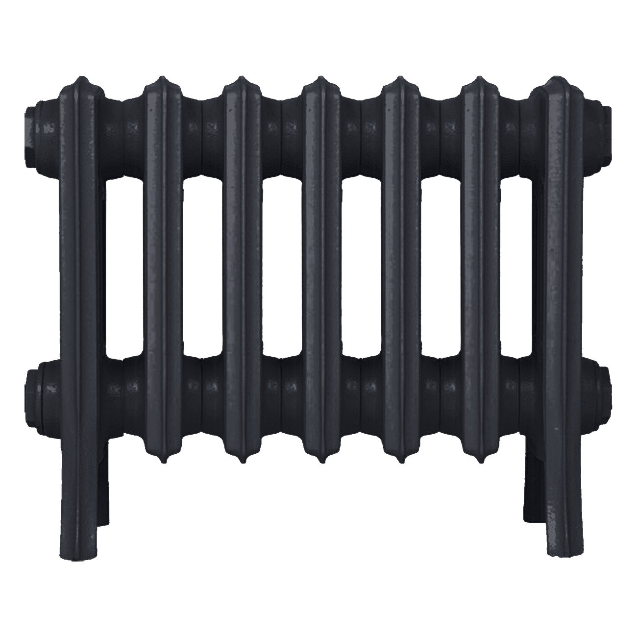 Grace - Astral Grey Dark Cast Iron Column Radiator H300mm x W454mm 4 Column - Wall Hung