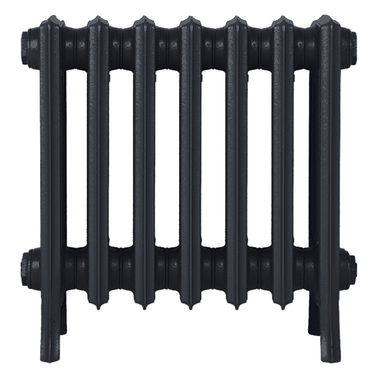 Grace - Astral Grey Dark Cast Iron Column Radiator H450mm x W454mm 4 Column - Wall Hung