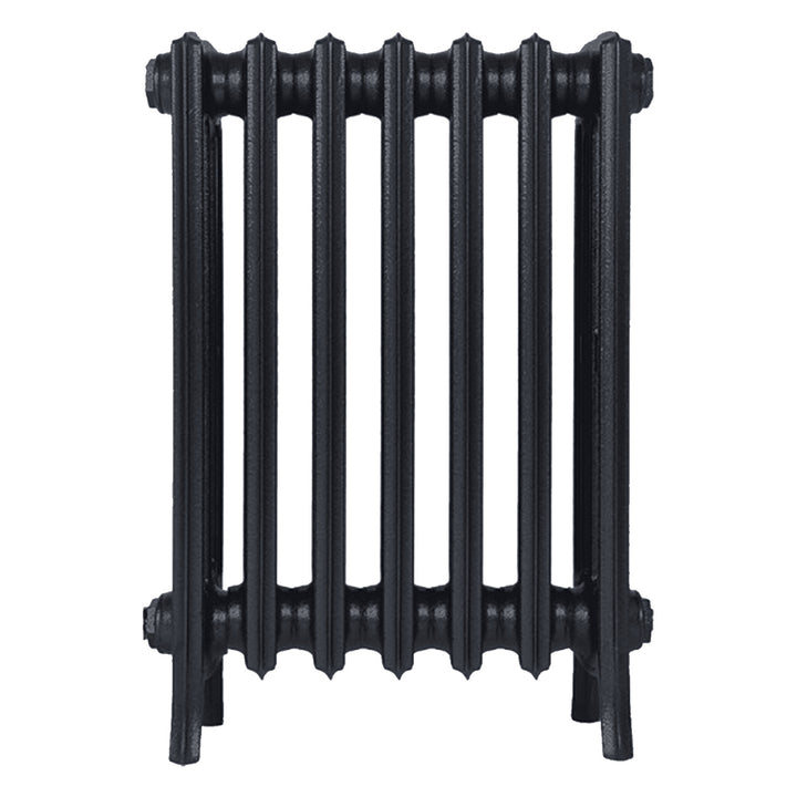 Grace - Astral Grey Dark Cast Iron Column Radiator H600mm x W454mm 4 Column - Wall Hung