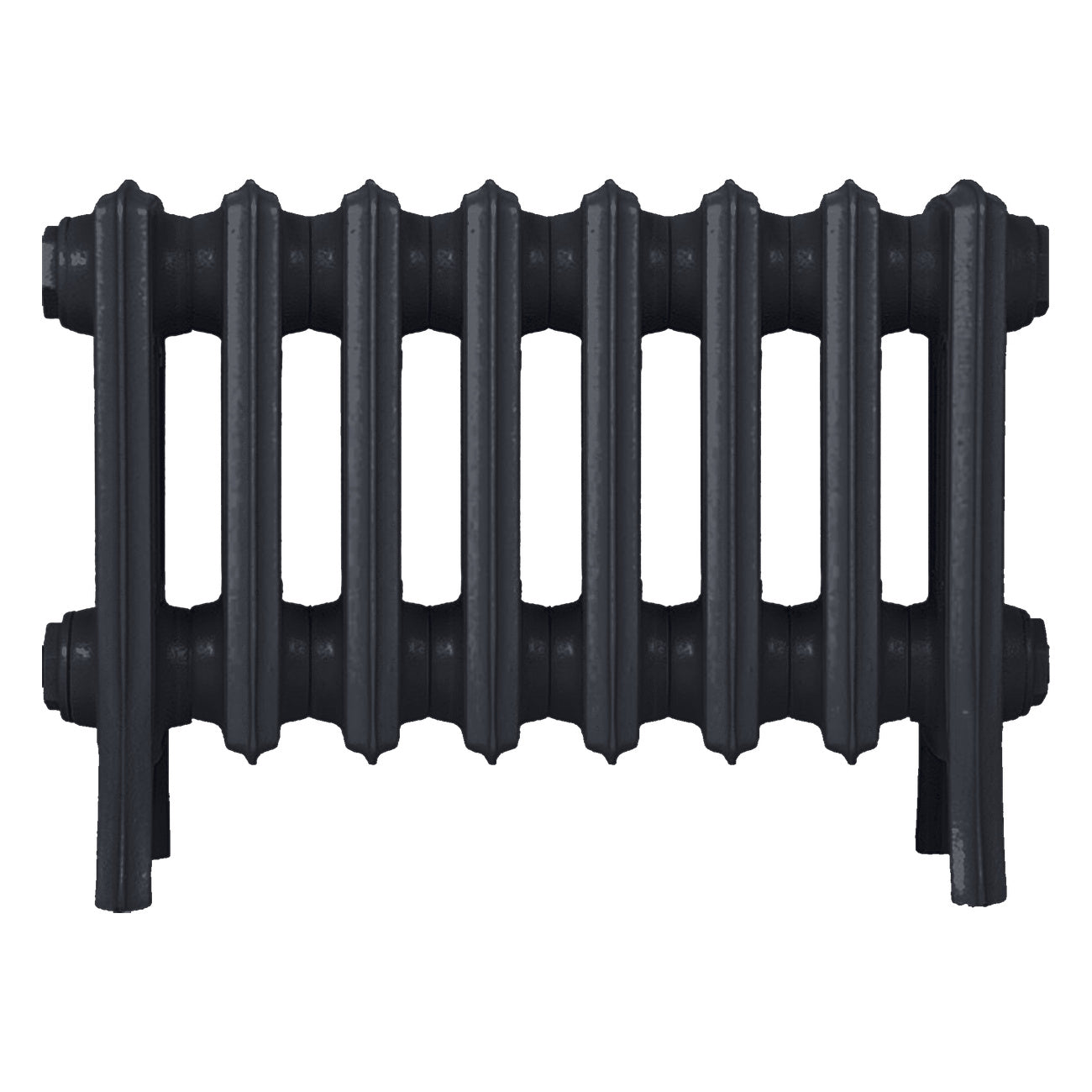 Grace - Astral Grey Dark Cast Iron Column Radiator H300mm x W514mm 4 Column - Wall Hung