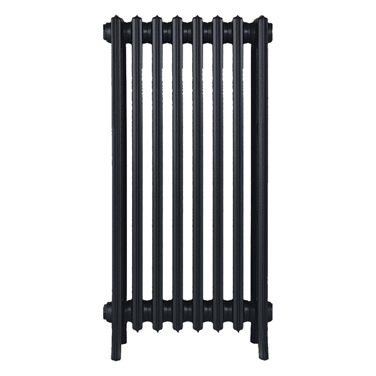 Grace - Astral Grey Dark Cast Iron Column Radiator H950mm x W514mm 4 Column - Floor Standing