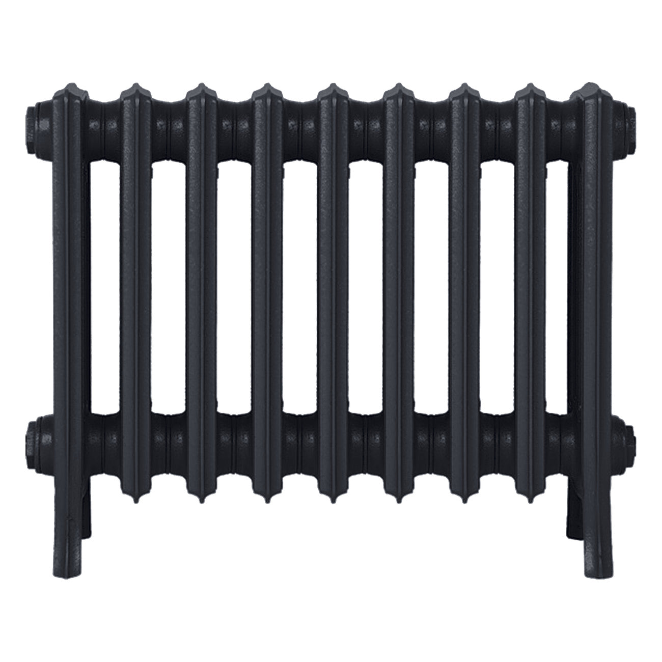 Grace - Astral Grey Dark Cast Iron Column Radiator H450mm x W575mm 4 Column - Wall Hung