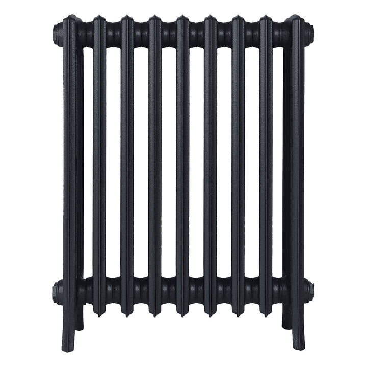 Grace - Astral Grey Dark Cast Iron Column Radiator H700mm x W575mm 4 Column - Wall Hung