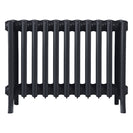 Grace - Astral Grey Dark Cast Iron Column Radiator H450mm x W696mm 6 Column - Wall Hung