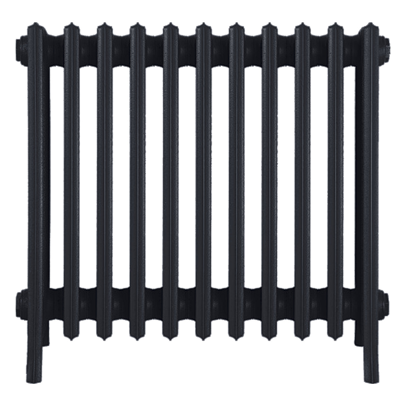 Grace - Astral Grey Dark Cast Iron Column Radiator H600mm x W696mm 6 Column - Wall Hung