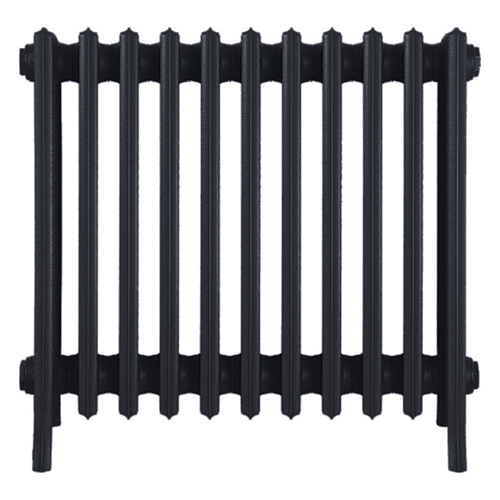 Grace - Astral Grey Dark Cast Iron Column Radiator H600mm x W696mm 6 Column - Wall Hung