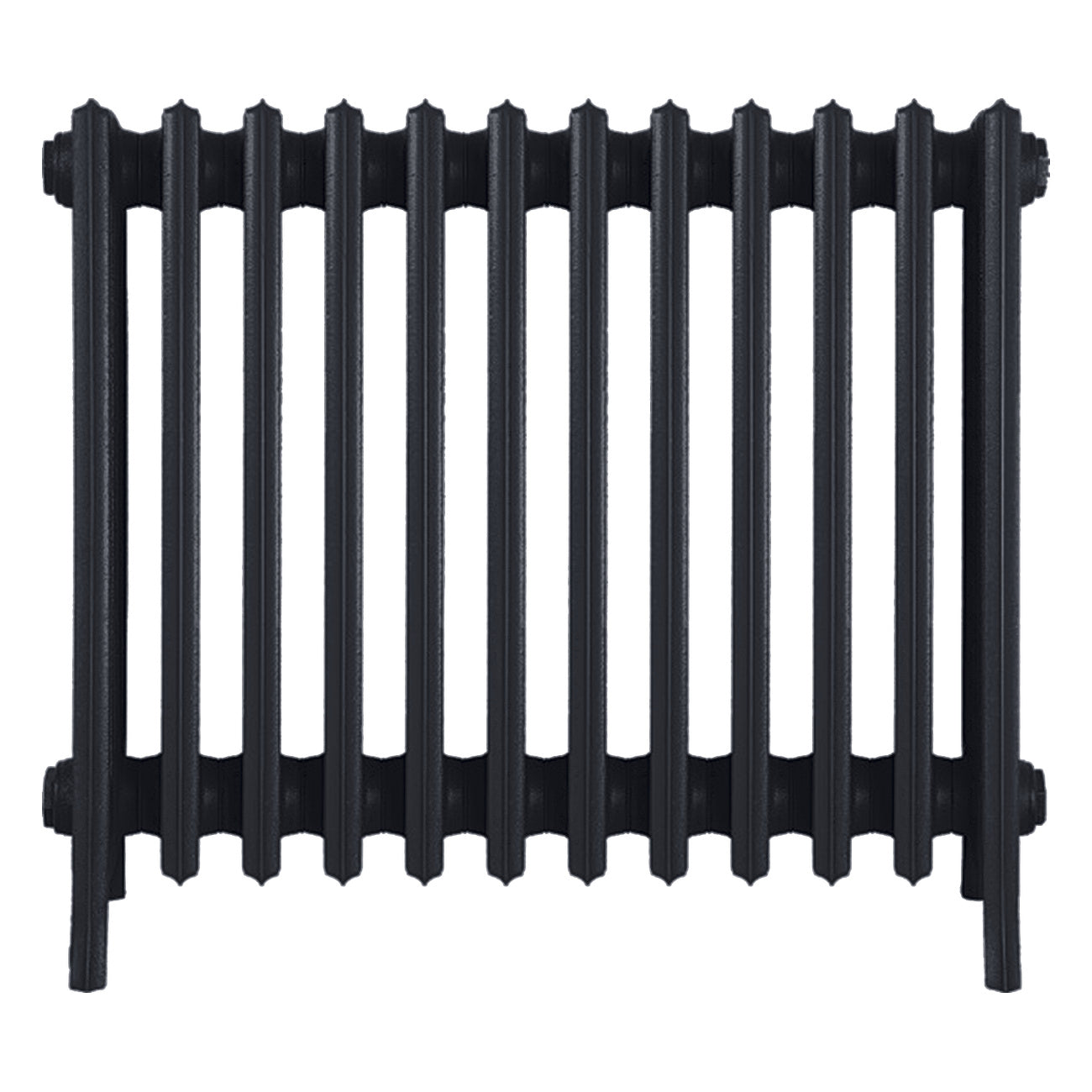 Grace - Astral Grey Dark Cast Iron Column Radiator H600mm x W756mm 6 Column - Wall Hung