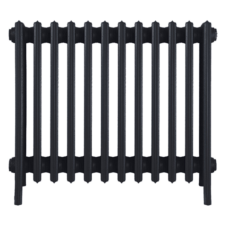 Grace - Astral Grey Dark Cast Iron Column Radiator H600mm x W756mm 6 Column - Wall Hung