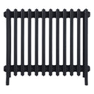 Grace - Astral Grey Dark Cast Iron Column Radiator H600mm x W756mm 6 Column - Wall Hung