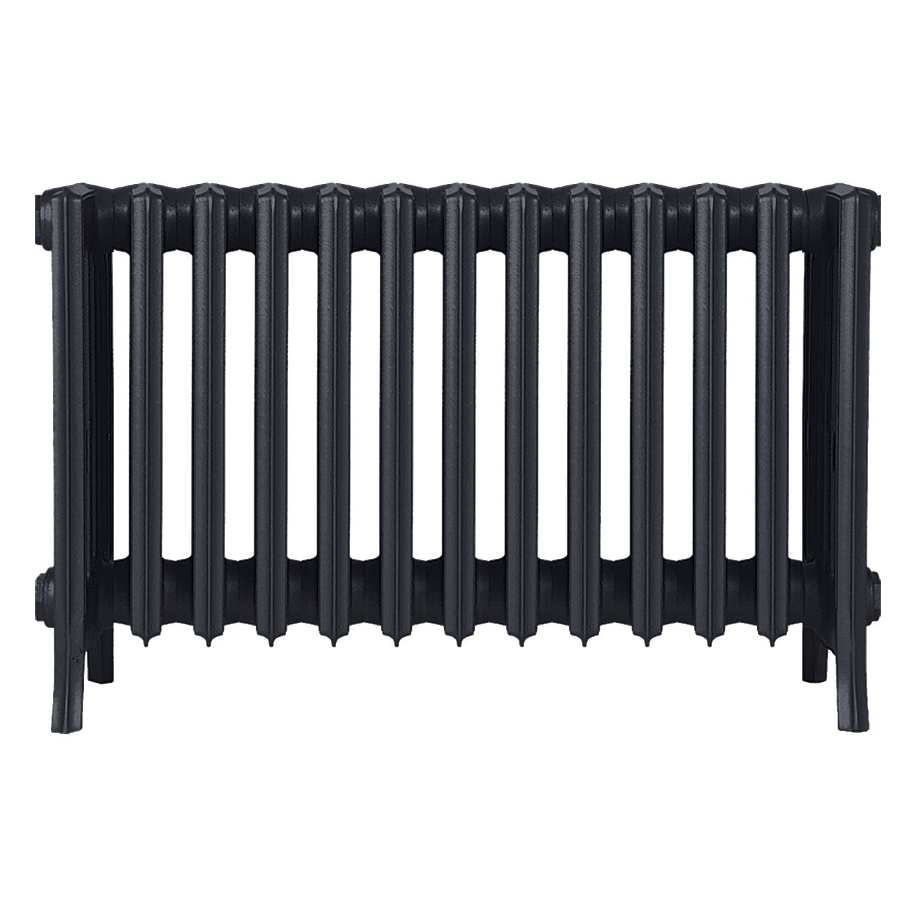 Grace - Astral Grey Dark Cast Iron Column Radiator H450mm x W817mm 6 Column - Wall Hung