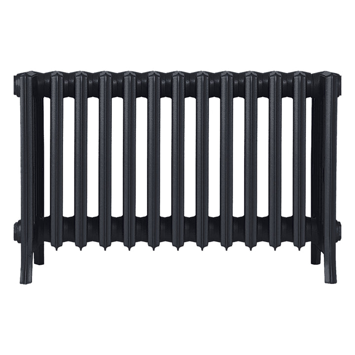 Grace - Astral Grey Dark Cast Iron Column Radiator H450mm x W817mm 6 Column - Wall Hung