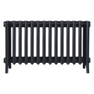 Grace - Astral Grey Dark Cast Iron Column Radiator H450mm x W877mm 6 Column - Wall Hung