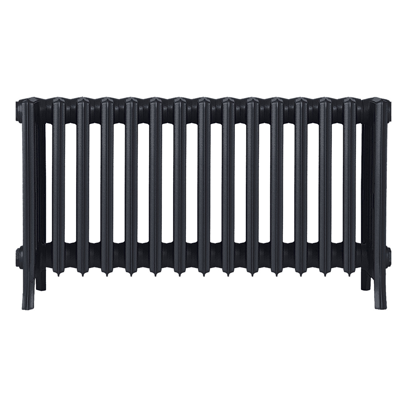 Grace - Astral Grey Dark Cast Iron Column Radiator H450mm x W938mm 6 Column - Wall Hung