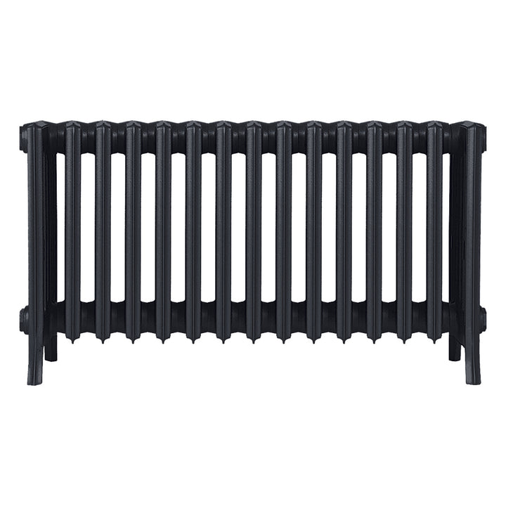 Grace - Astral Grey Dark Cast Iron Column Radiator H450mm x W938mm 6 Column - Wall Hung