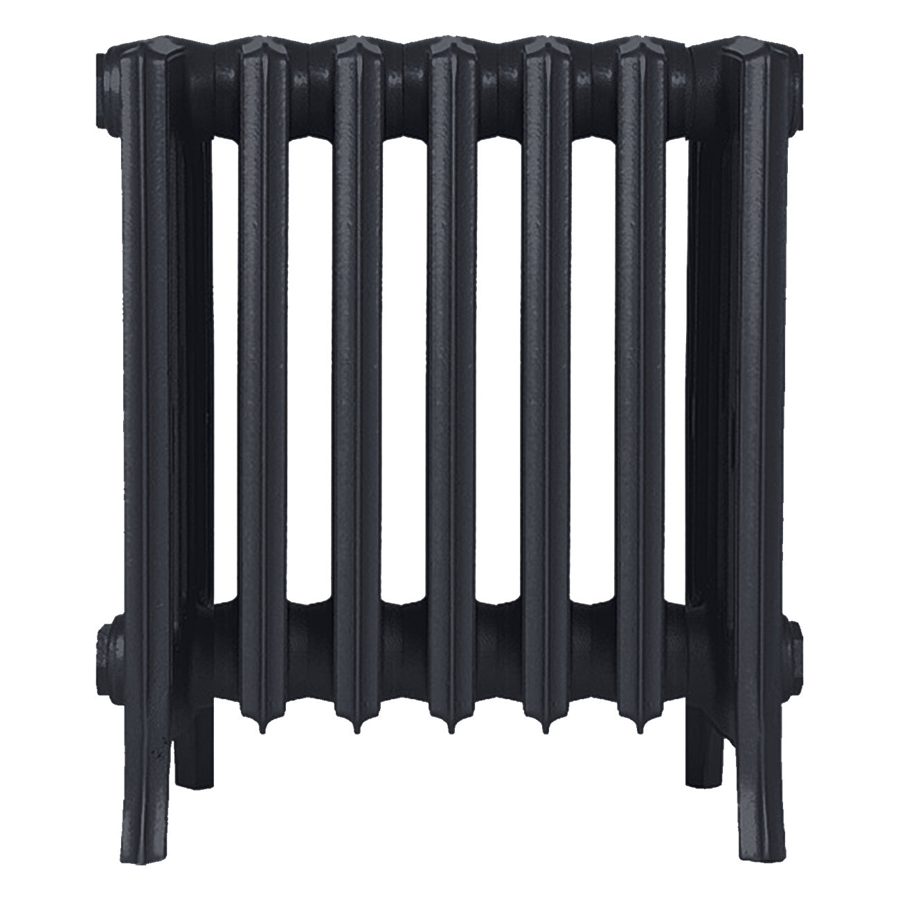 Grace - Astral Grey Dark Cast Iron Column Radiator H450mm x W454mm 6 Column - Wall Hung