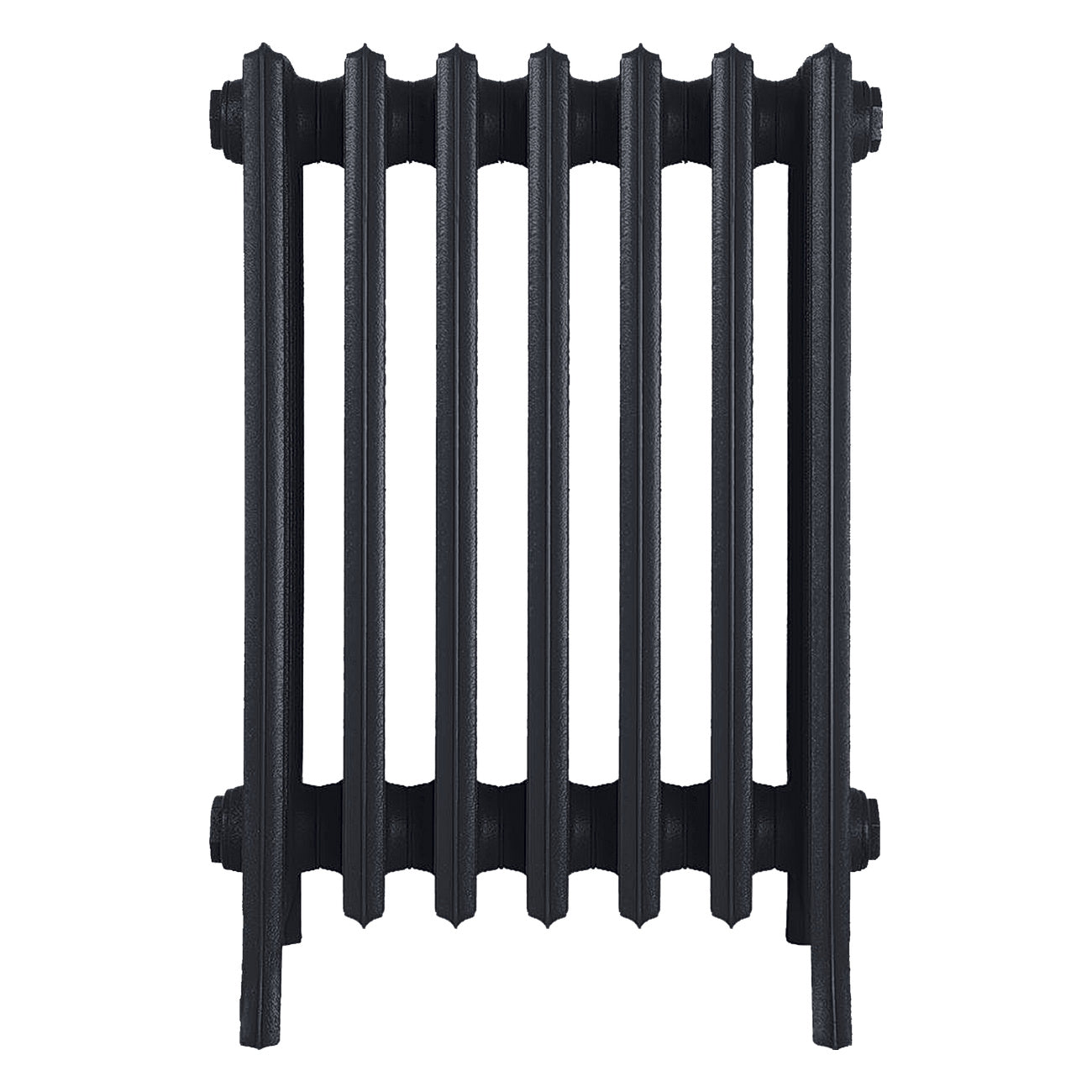 Grace - Astral Grey Dark Cast Iron Column Radiator H600mm x W454mm 6 Column - Wall Hung