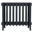 Grace - Astral Grey Dark Cast Iron Column Radiator H450mm x W575mm 6 Column - Wall Hung